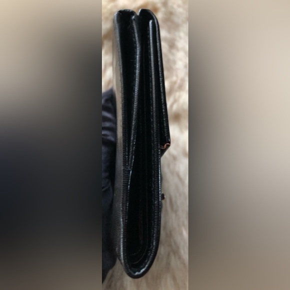 Gucci Vintage Black Leather Wallet with Unbranded Crossbody Strap - Picture 6 of 14